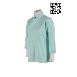 NU027 professional uniform 3/4 7' sleeve medicine top team uniform company hk  NU027 professional uniform 3/4 7' sleeve medicine top team uniform company hk